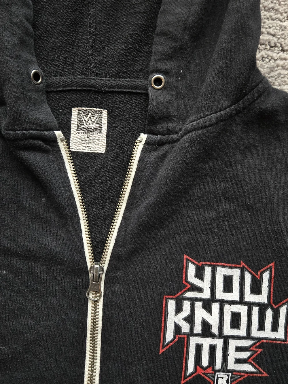 WWE Edge You Know Me Zip Hoodie Medium Wrestling